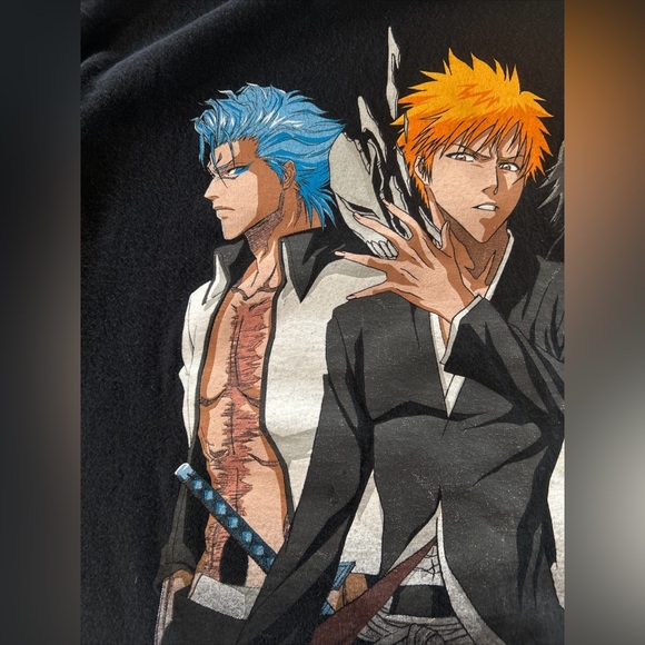 Bleach-Shonen Jump-Mens Shirt-Large-Black-Ripple Junction-TV Tokyo T Shirt-Anime - Picture 3 of 11